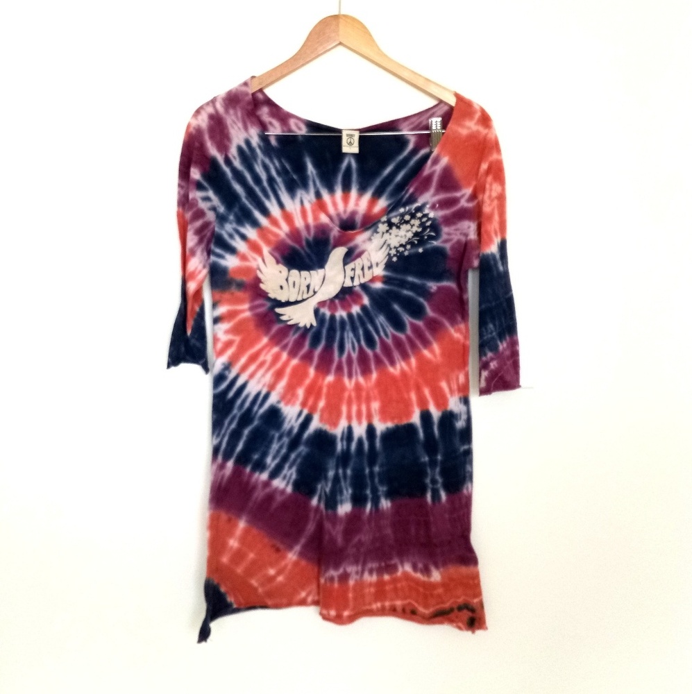 Lucky Brand Born Free Tie Dye Top